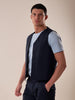 Men's vest with hidden buttoning.