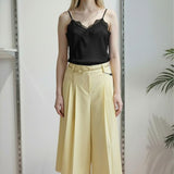 Pantalone Donna Modello Gonna-Pantalone con Tasca allAmericana e Due Pences PG126G GIALLO EXTASY 