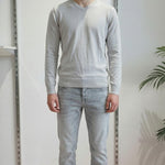 Maglia Uomo 100% Cotone Scollo a V a Manica Lunga  Eleganza Essenziale e Comfort Naturale. CON3701900 ASH GREY CONSENSO Uomo 