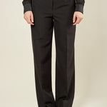 Pantalone donna a palazzo in tessuto tecnico. PA003217 NERO ARTIGLI 