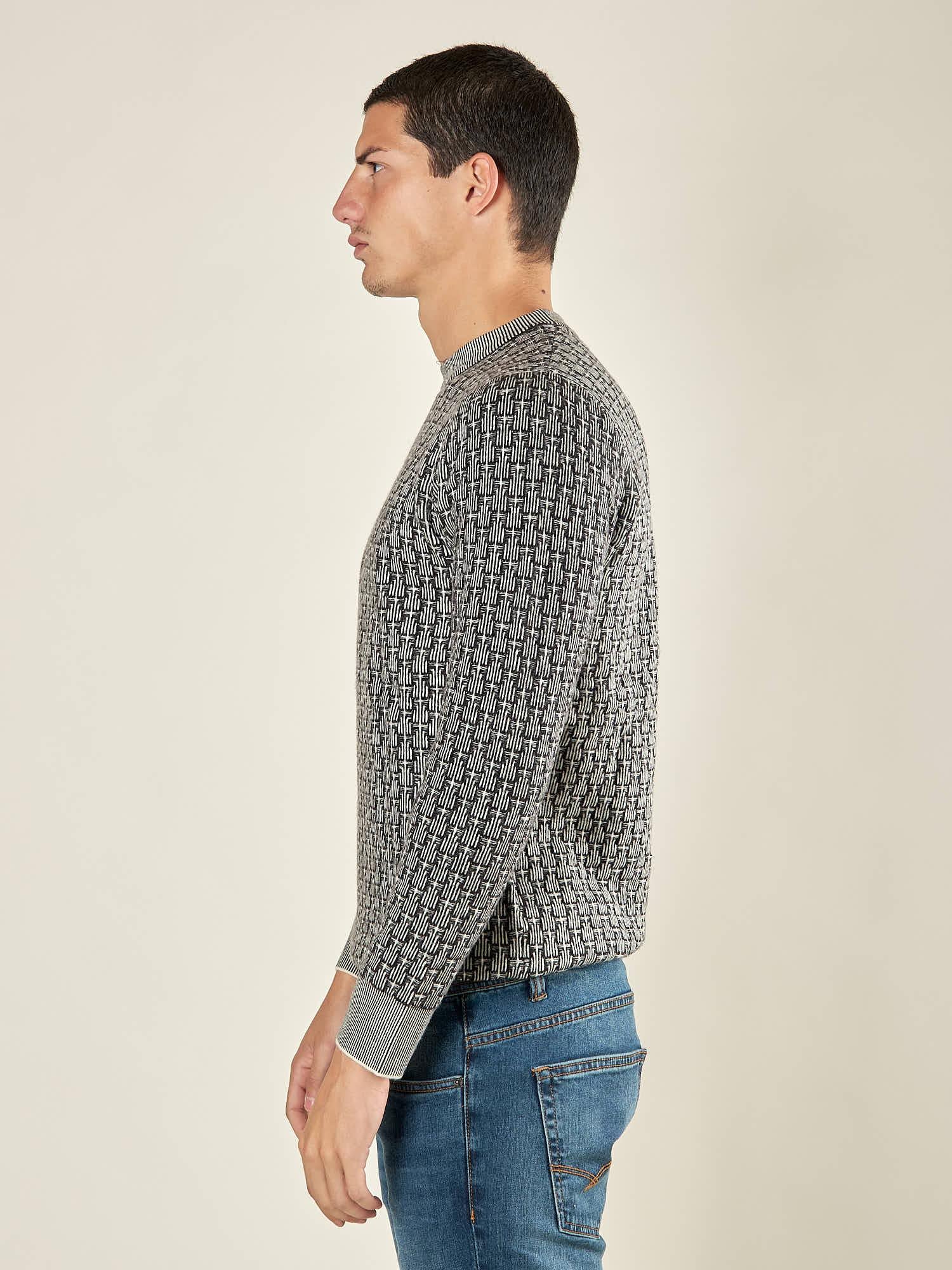 Maglia Uomo Manica Lunga Girocollo Strutturata. Comfort e Stile per Ogni Occasione OE1F2W5M69 NERO OVER-D 