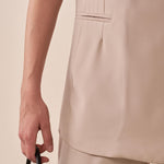Gilet Donna lungo doppio petto elegante. KAR7551/321EC BEIGE EXTASY 