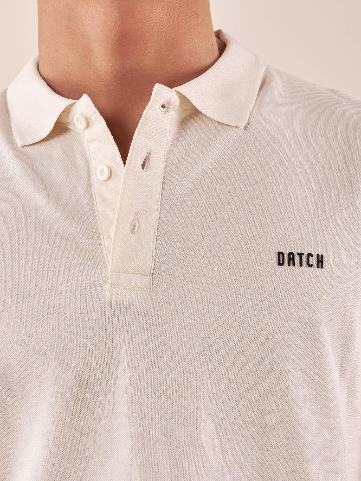 Polo manica corta cotone elasticizzato. DM1881 LUNAR WHITE DATCH 