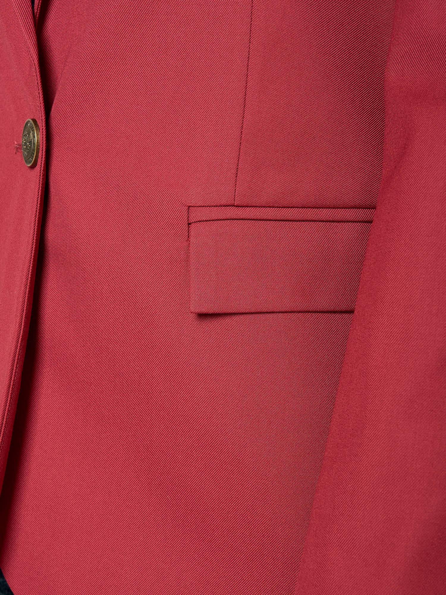 Giacca donna monopetto. Petto a lancia, bottone a contrasto e tasche a pattin GI003118 BORDEAUX ARTIGLI 