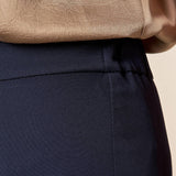 Pantalone Donna Curvy a Zampetta  Tessuto Tecnico con Elastico Posteriore. F646YBFFEDE BLU Lizalù 