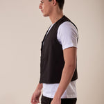 Gilet uomo abbottonatura nascosta OE1S2S5I01 NERO OVER-D Uomo 