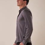 Camicia manica lunga micro piquet uomo. OC1S2S5C35 NERO OVER-D Uomo 