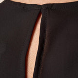 Blusa Donna Curvy Girocollo  Manica Lunga con Dettaglio Gioiello e Pience Frontali. F196YBFPEG NERO Lizalù 