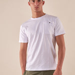 T-shirt Uomo manica corta in Cotone 100% con taschino e bottone. BAM5451 BIANCO BACI & ABBRACCI 