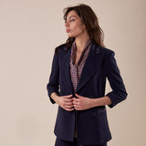 Complet tessuto crepe manica 3/4 donna. TA001980 BLU ARTIGLI 