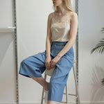 Pantalone Donna Modello Gonna-Pantalone con Tasca allAmericana e Due Pences PG126G POLVERE EXTASY 