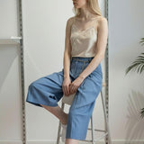 Pantalone Donna Modello Gonna-Pantalone con Tasca allAmericana e Due Pences PG126G POLVERE EXTASY 