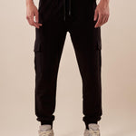Pantalone lungo in felpa da uomo con tascone laterale. DM9204 NERO DATCH 