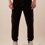 Pantalone lungo in felpa da uomo con tascone laterale. DM9204 NERO DATCH 