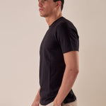 T-Shirt cotone piquet stretch manica corta uomo. CON2802425 BLACK CONSENSO Uomo 