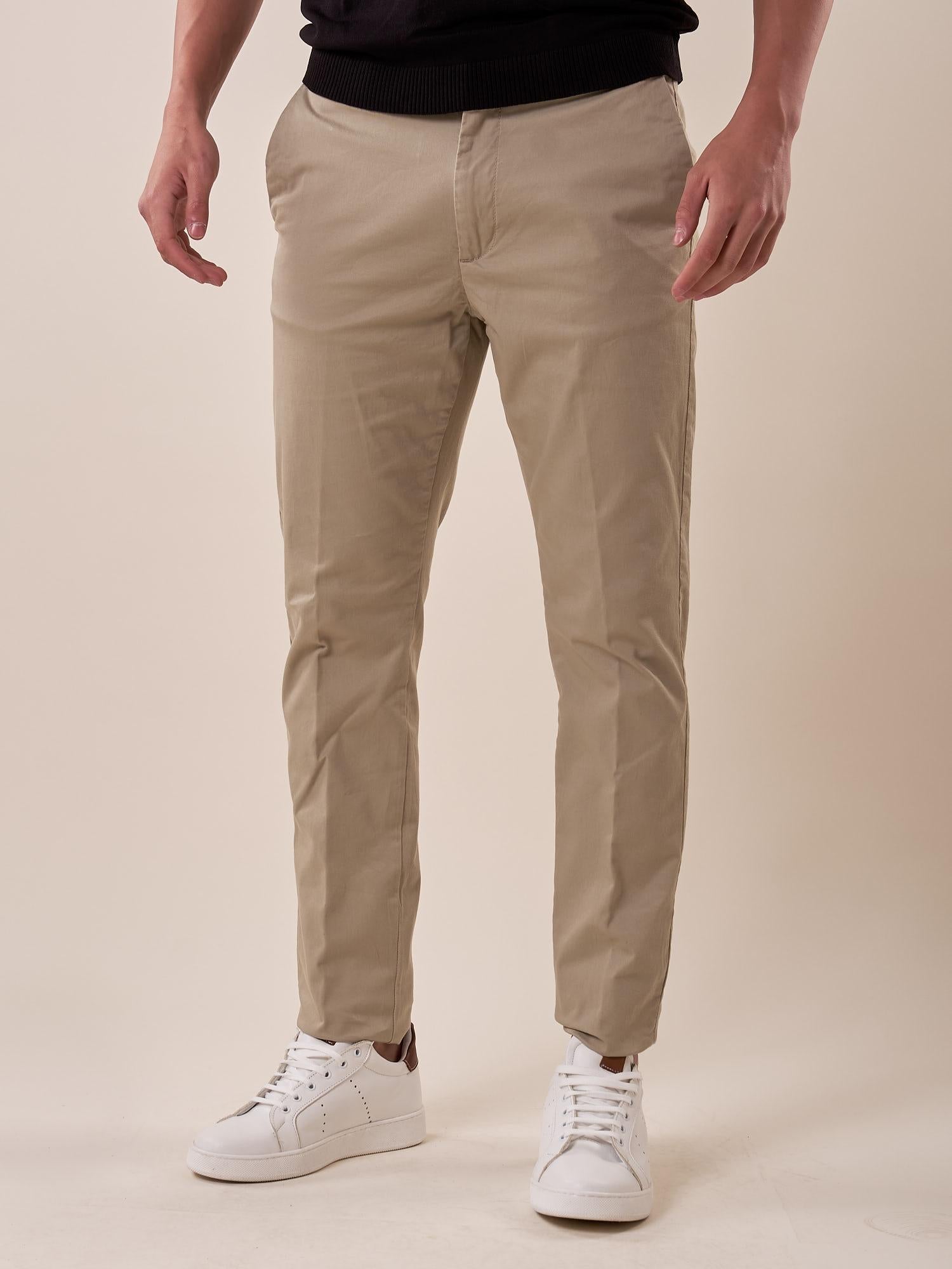 Pantalone tasca all'america cotone elasticizzato uomo. PSE1744H BEIGE HAMAKI-HO Uomo 