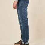Jeans Uomo Regular Fit 5 tasche lavaggio medio. DM9644 MEDIUM BLUE DATCH 