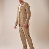 Giacca uomo tessuto tecnico stretch due bottoni tasca a toppe. OC1S2S5G01 BEIGE OVER-D 