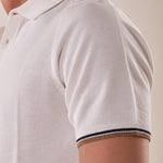 Polo manica corta viscosa crepe f.12 uomo. CON2158125 WHITE CONSENSO Uomo 