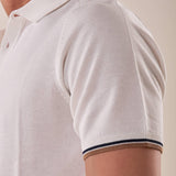 Polo manica corta viscosa crepe f.12 uomo. CON2158125 WHITE CONSENSO Uomo 
