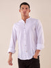 Men's Korean Linen Blend Long Sleeve Shirt.