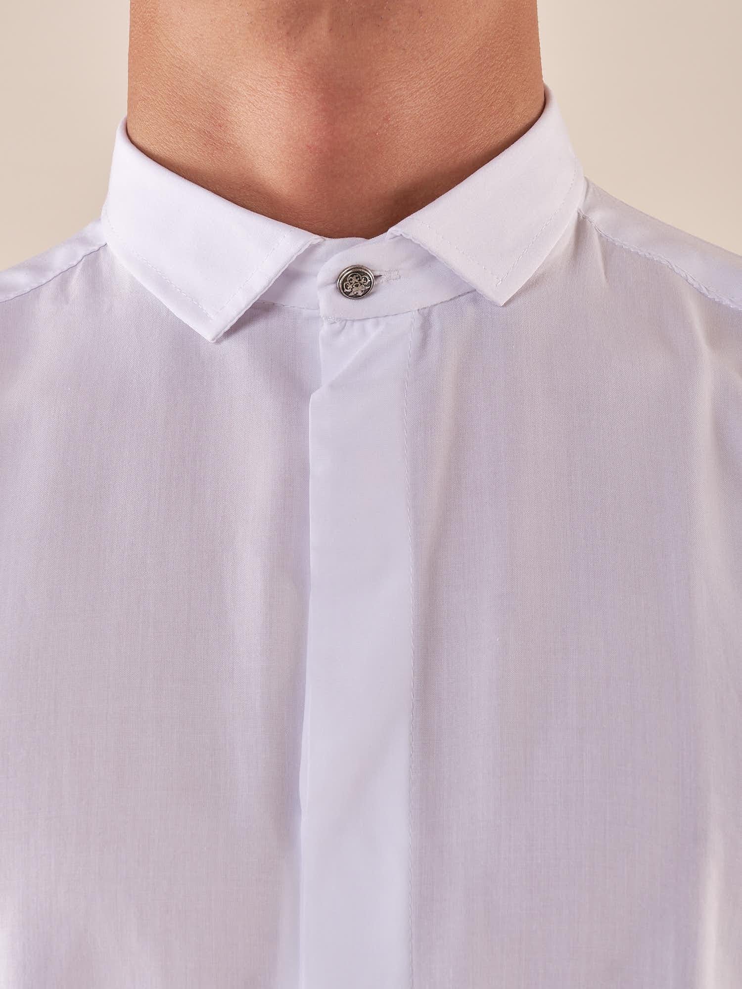 Camicia da uomo manica lunga in viscosa 100% con collo classico. PAMPERO BIANCO BLACKSUNDAY 