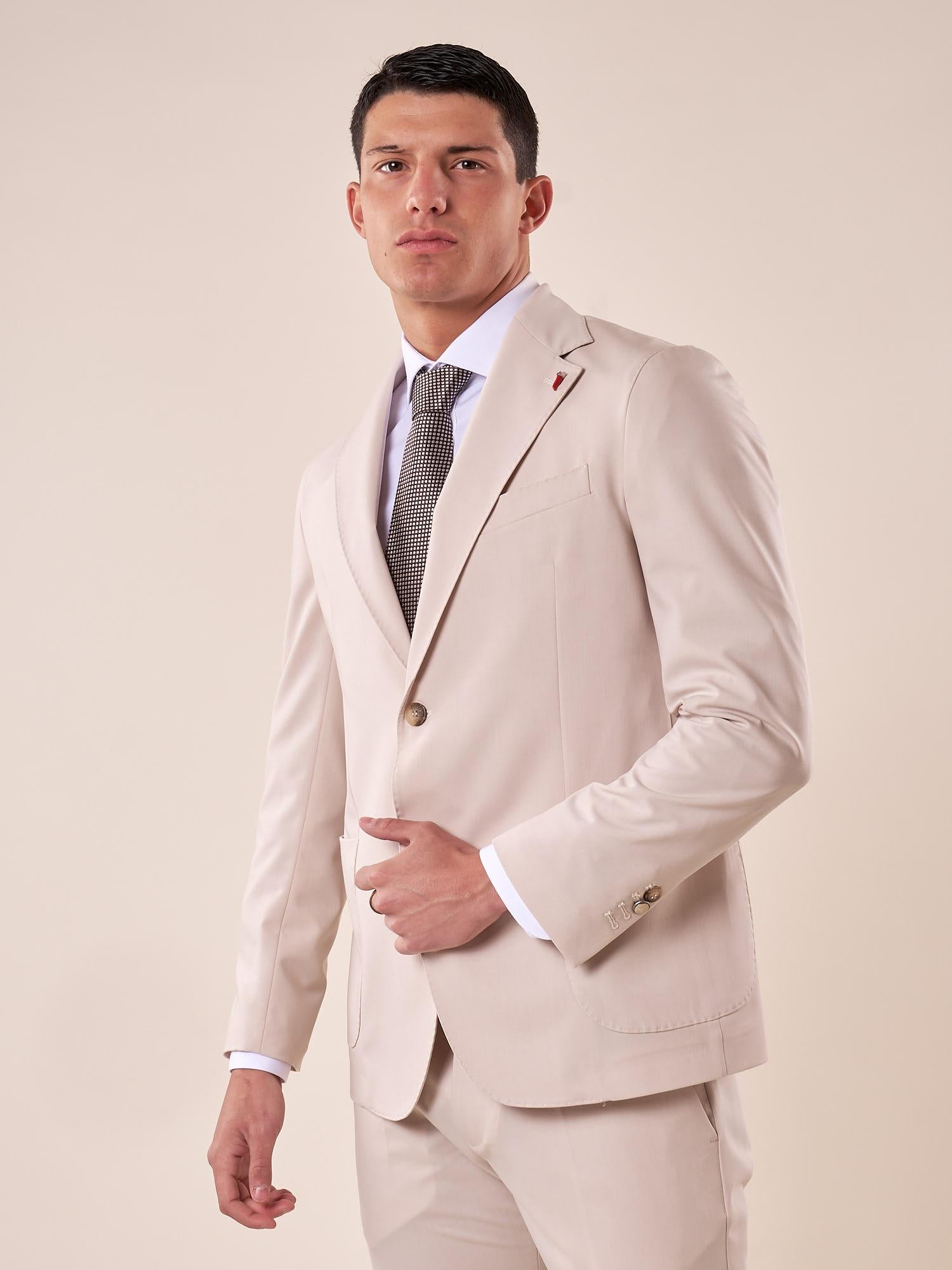 Abito classico sartoriale tasca a toppe uomo HAITI SABBIA MULISH 