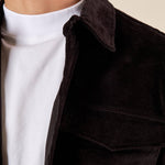 Giubbino Uomo Over Shirt Worker in Velluto. GBI1630H NERO HAMAKI-HO 