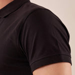 Polo manica corta cotone elasticizzato. DM1881 NERO DATCH 