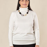 Dolcevita Donna Curvy in viscosa manica lunga basico ed essenziale. F712YBF02L PANNA Lizalù 