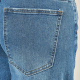 Jeans donna a palazzo. Modello 5 tasche con cuciture laterali. AMR/DX6024 DENIM EXTASY 