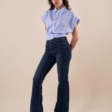 Jeans Donna a zampa elasticizzato 5 tasche. DE002353 DENIM ARTIGLI 