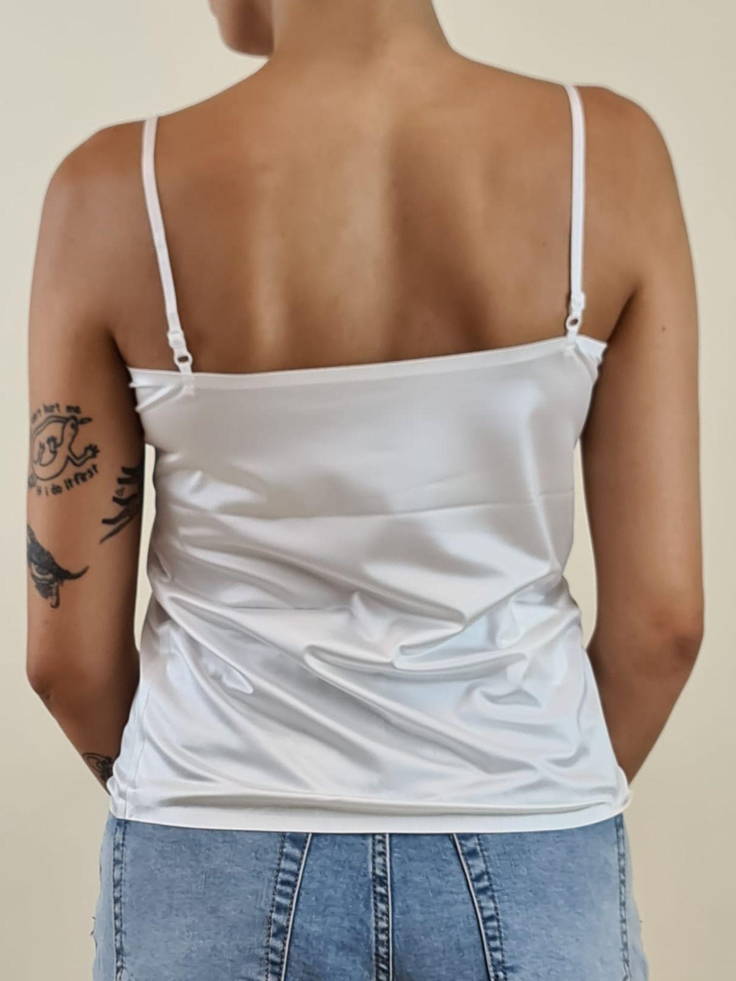 Top Donna Spalla Stretta Effetto Second Skin. Y195 BIANCO Hermia 