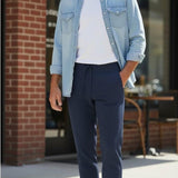 Pantalone Uomo Modello Pantalaccio Slim Fit con Laccetto OC1S2S6P08 BLU OVER-D Uomo 