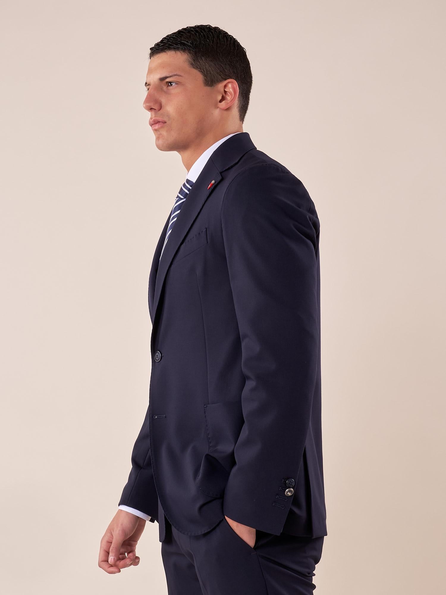 Abito classico sartoriale tasca a toppe uomo HAITI BLU MULISH 