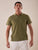 Men's short-sleeved polo shirt with derby collar, stretch piquet.