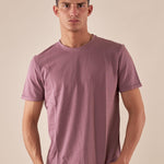 T-shirt Uomo Manica Corta in 100% Cotone Piqué  Girocollo, Comfort e Stile Casual. M49065 ANTICO SUPERIOR VINTAGE 