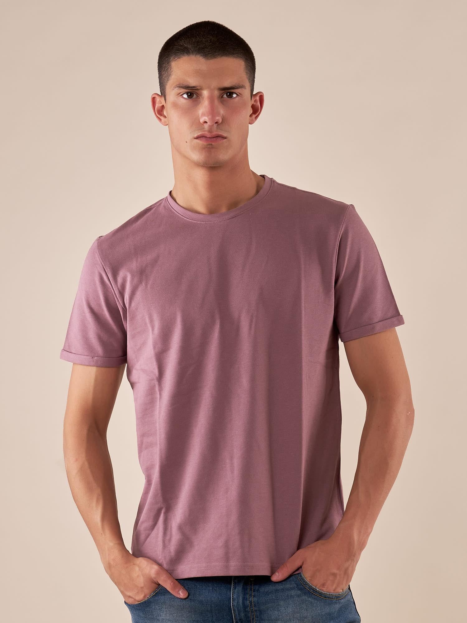 T-shirt Uomo Manica Corta in 100% Cotone Piqué  Girocollo, Comfort e Stile Casual. M49065 ANTICO SUPERIOR VINTAGE 