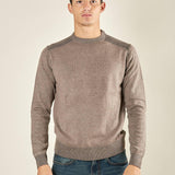 Maglia Uomo Invernale Manica Lunga in Poly Wool Finezza 12 con Costine Spalla. CON4130225 NOCE CONSENSO 