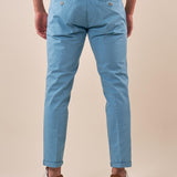 Pantalone Uomo Capri Slim in Cotone Elasticizzato con Tasche allAmericana GPE500 NEW CIELO BLACKSUNDAY 