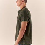 Polo Uomo manica corta in cotone piquet con ricamo. P626122 VERDE Henry Cotton's 