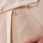 Shorts bicolore con pannello donna. SH002056 BEIGE ARTIGLI 