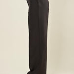 Pantalone donna a palazzo in tessuto tecnico. PA003217 NERO ARTIGLI 