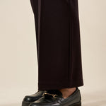 Pantalone Donna Curvy in Punto Milano  Modello Zampetta alla Caviglia con Tasca America. F646YBFFABIA NERO Lizalù 
