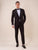 Classic formal suit with peak lapel jacket in satin for men.