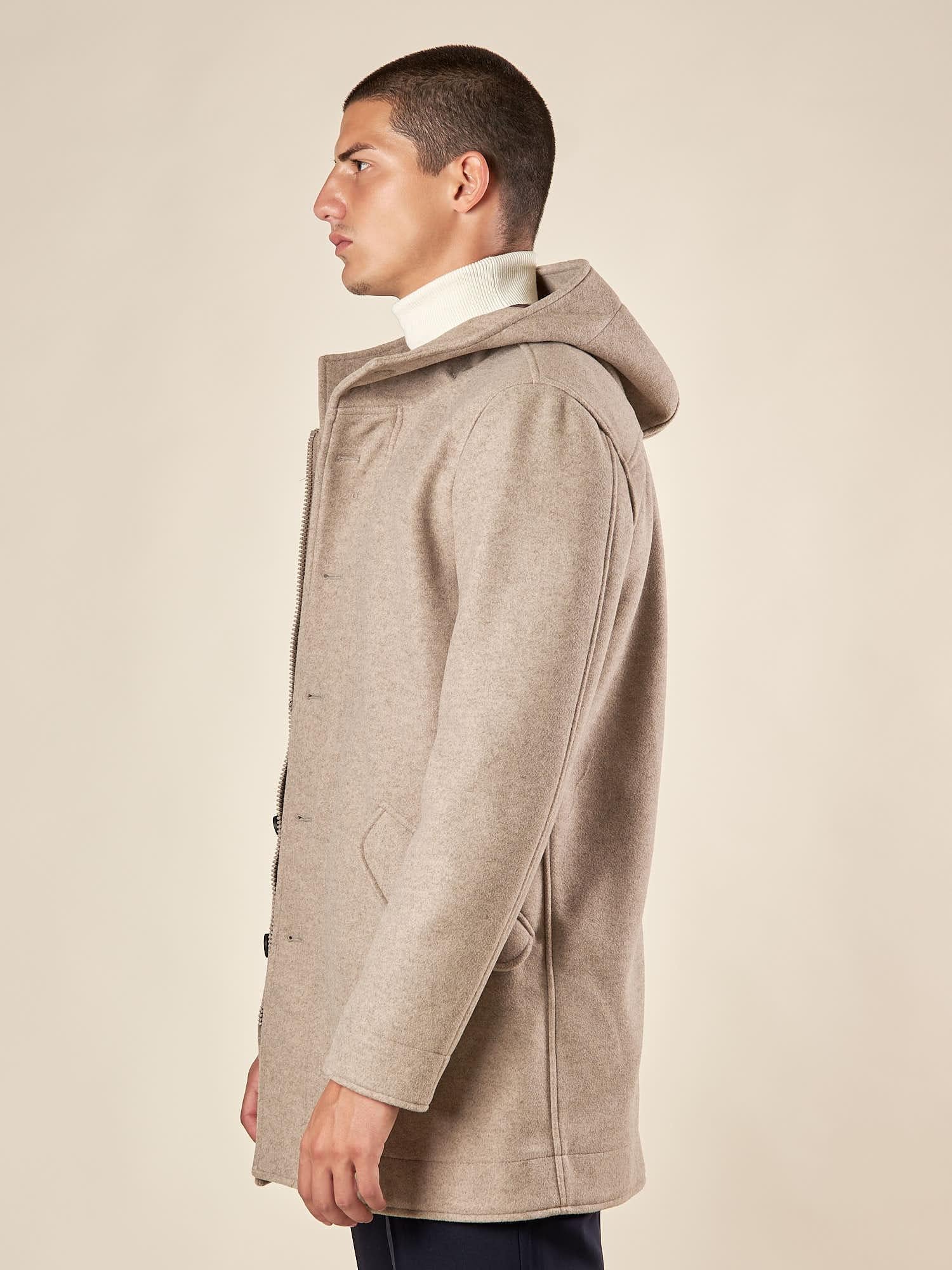 Parka Uomo con Cappuccio e Tasche con Pattine. CP14H BEIGE HAMAKI-HO 