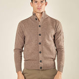 Maglia Giacca da Uomo con Collo Lupetto. Eleganza Casual in Misto Lana. CON4153225 TORTORA CONSENSO 