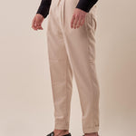 Pantalone doppio bottone tasca america con fibbie laterali uomo. GPE511 BEIGE BLACKSUNDAY 