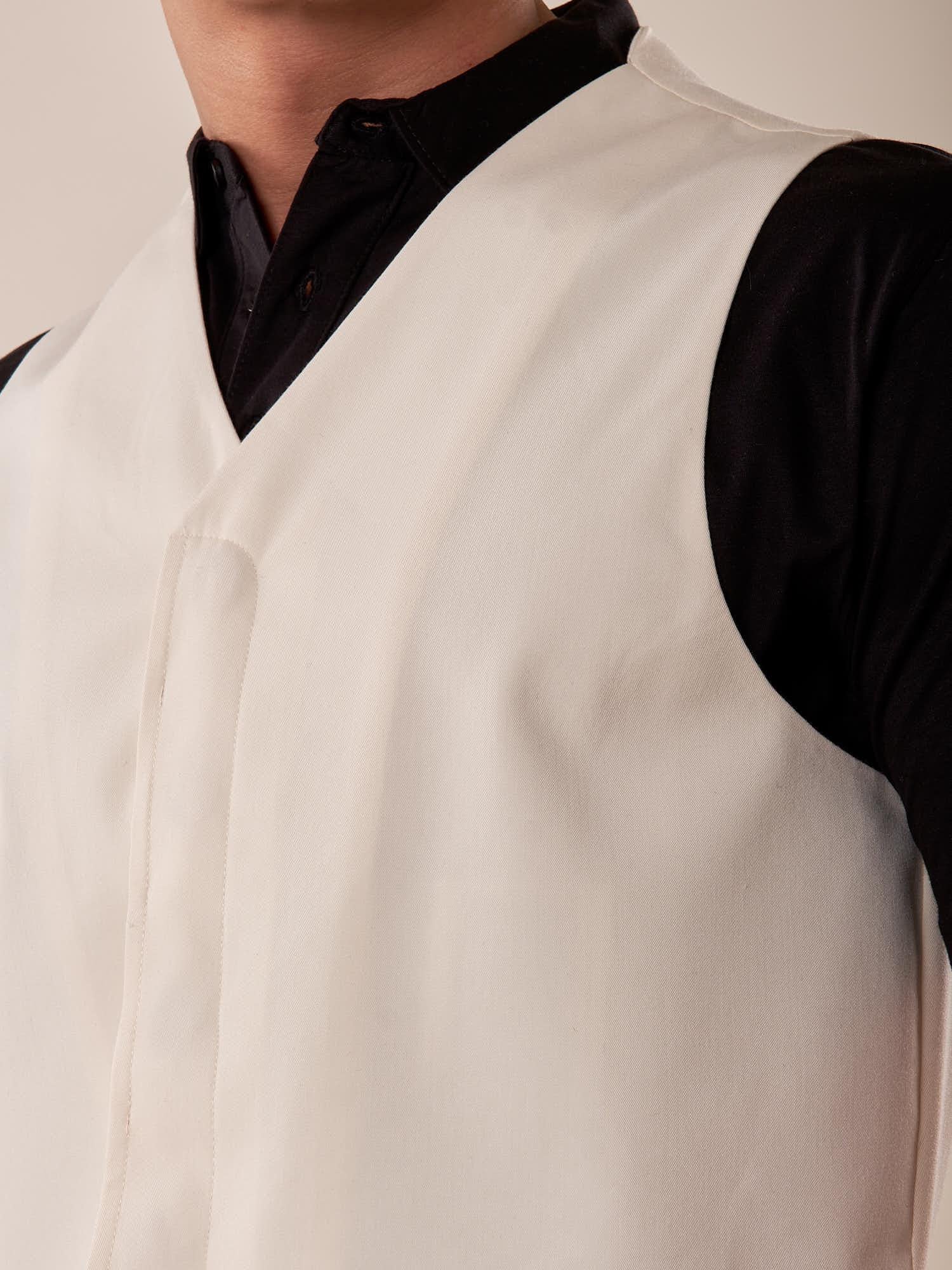 Gilet uomo abbottonatura nascosta. OE1S2S5I01 BURRO OVER-D 