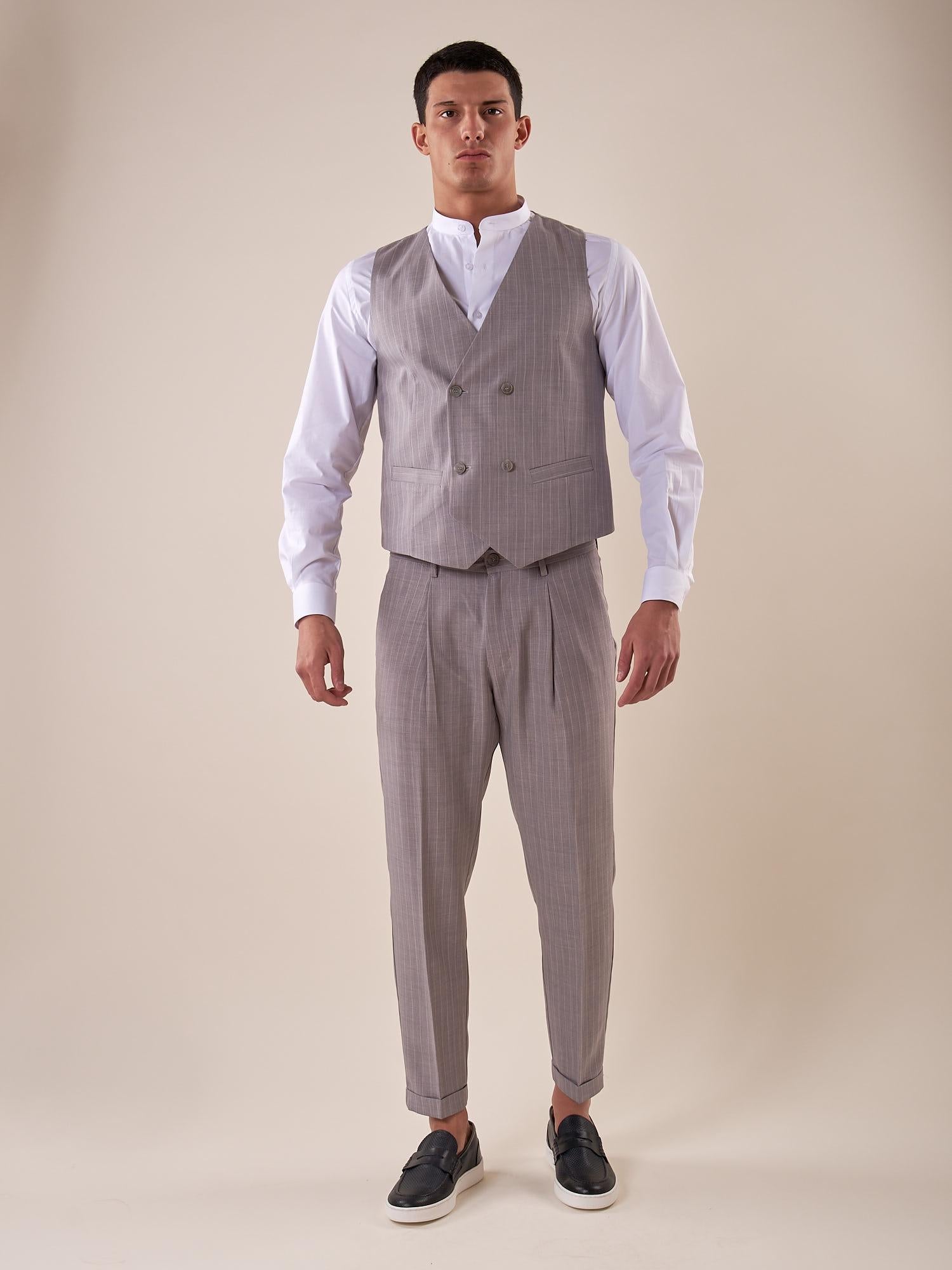 Gilet doppio petto classico uomo. OE1S2S5I03 GRIGIO OVER-D 